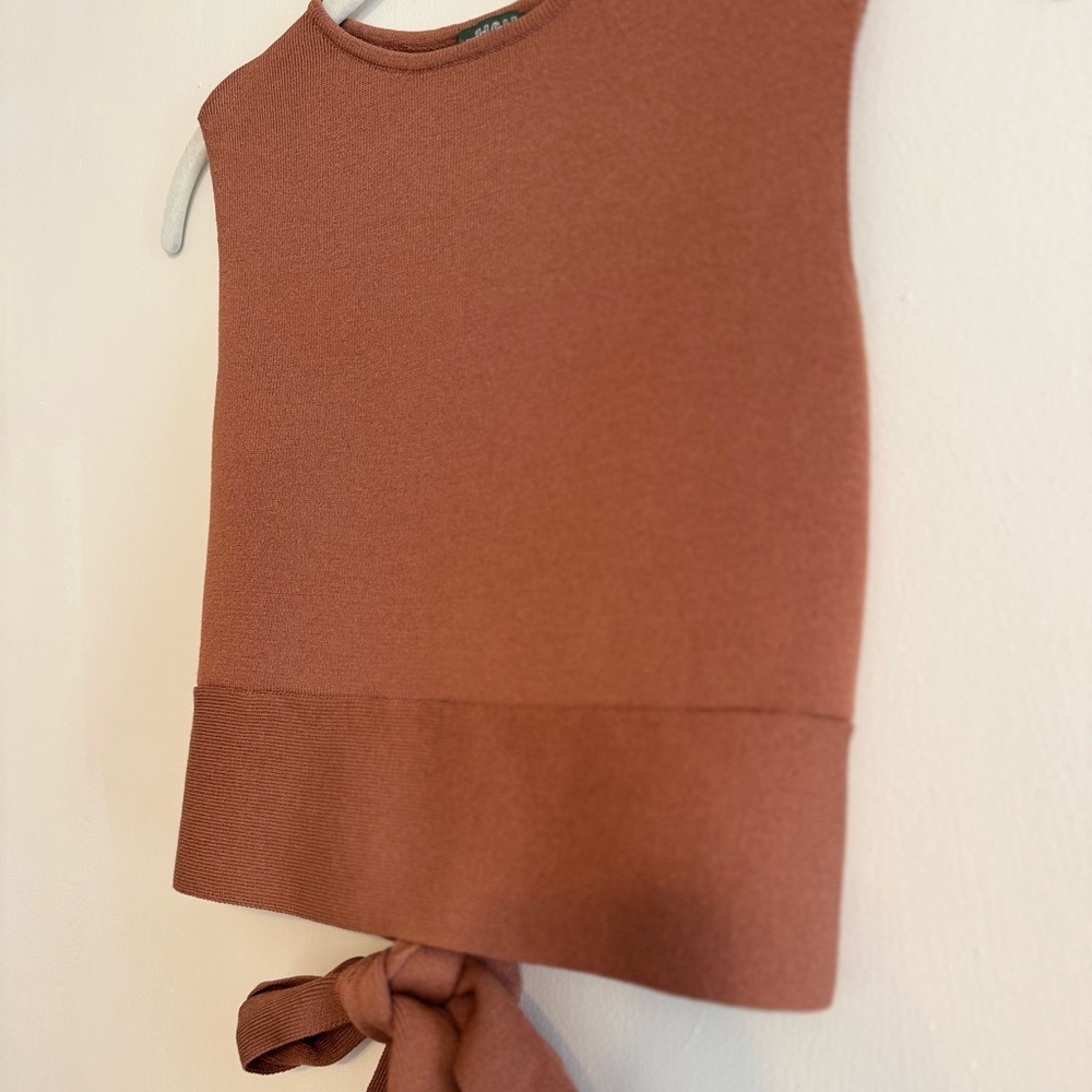 Wild Fable Light Brown Knit Tie Tank Top - Picture 4 of 4